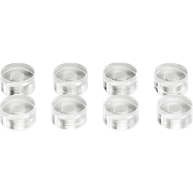 Design-magnets made of acrylic, ø 20 mm, 8 pieces