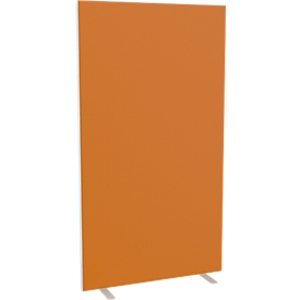 Design scheidingswand Paperflow, textielbekleding, zwaar ontvlambaar conf. DIN 4102 (B1), B 940 x D 390 x H 1740 mm, oranje