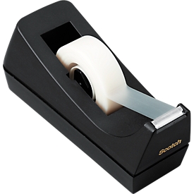 Desk dispenser Scotch, black, for tubes up to 19mmx33m