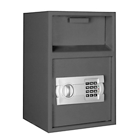 Despositt-kluis Format Dinero 1 Elo, 14,6 l, deur rechts draaiend, elektronisch slot, inwerpklep, B 290 x D 290 x H 450 mm, grafietgrijs