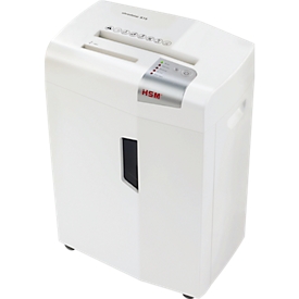 Destructeur de documents HSM shredstar X15, niveau de sécurité 4, coupe en particules 4 x 37 mm, 15 feuilles, blanc/argenté