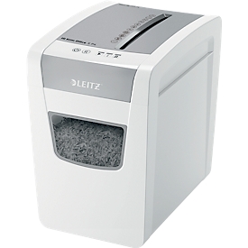 Destructeur de documents Leitz IQ, 12 feuilles, corbeille de 23 litres, contrôle tactile, fonctionnement silencieux,