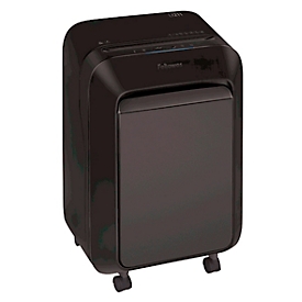 Destructeur Fellowes® Microshred LX 211, coupe micro-particules 2 x 12 mm, P-5, 23 l, capacité de coupe 15 feuilles, avec rouleaux, noir