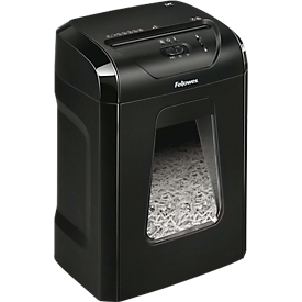 Destructora de documentos Fellowes Powershred® 12C Cross Cut, corte de partículas, P-4, contenedor de recogida negro