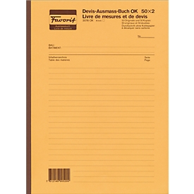 Devis-Ausmassbuch, 4 mm mit Deckbl.