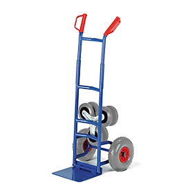 Diable pliable pour escaliers avec roues en étoile