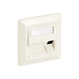 Digital Data - Wandplatte für die Unterputzverlegung - Pure White - 3 Ports