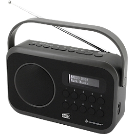 Digitale radio Soundmaster® DAB270SW, DAB+/UKW, 1,2 W, 10 zenderknoppen & 20 voorkeurzendergeheugens, hoofdtelefoonaansluiting, zwart
