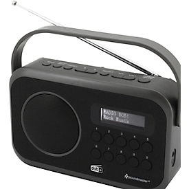 Digitalradio Soundmaster® DAB270SW, DAB+/UKW, 1,2 W, 10 Stationstasten & 20 Festsenderspeicher, Kopfhörerbuchse, schwarz 