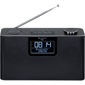 Digitalradio Soundmaster® DAB700SW, DAB+/UKW, Bluetooth/USB/Micro-SD, 3 Speichertasten & je 30 Festsenderspeicher, 2 x 6 W, Kopfhörerbuchse, schwarz