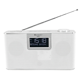 Digitalradio Soundmaster DAB700WE, DAB+/UKW, mit MP3, USB/Micro SD/Bluetooth, 20 Festsenderspeicher, B 240 x T 80 x H 140 mm, weiß