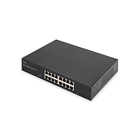DIGITUS 16-Port Gigabit Switch, 19 Zoll, Unmanaged