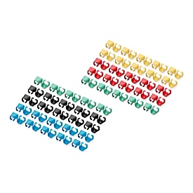 DIGITUS A-CC-M - Clip codé par couleur - Couleurs assorties - Polyvinyl chloride (PVC) - Cat5e/6 - 100 pièce(s) - 100 mm