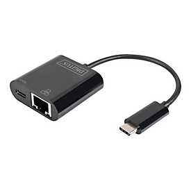DIGITUS Adaptateur Ethernet Gigabit USB Type-C™ avec prise en charge de Power Delivery - Noir - Chine - 0 - 45 °C - 41 mm - 41 mm - 15 mm