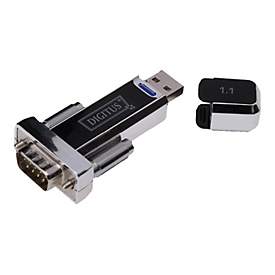 DIGITUS Adaptateur USB - série - USB 1.1 - D-SUB - Noir