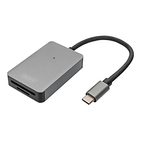 DIGITUS DA-70333 - Kartenleser (MMC, SD, RS-MMC, microSD, SDHC, microSDHC, SDXC, microSDXC, SD 3.0 UHS-I, SD 4.0 UHS-II) - USB-C