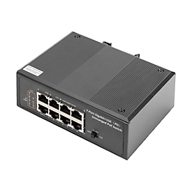 DIGITUS DN-651113 - Switch - unmanaged - 7 x 10/100/1000 (PoE+) + 1 x 10/100/1000 (PoE++) - an DIN-Schiene montierbar - PoE++