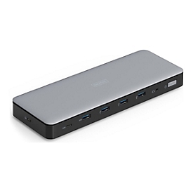 DIGITUS - Dockingstation - USB-C - 2 x DP, 3 x HDMI - 1GbE - 150 Watt