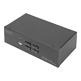 DIGITUS - KVM-/Audio-/USB-Switch - 4 x KVM port(s) - 1 lokaler Benutzer - Desktop