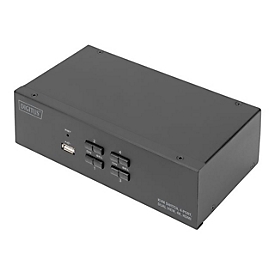 DIGITUS - KVM-/Audio-/USB-Switch - 4 x KVM port(s) - 1 lokaler Benutzer - Desktop