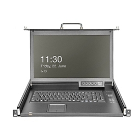 Digitus - KVM-Konsole mit KVM-Switch - 8 Anschlüsse - Deutsch - 43.2 cm (17") - Rack