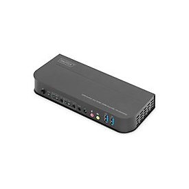DIGITUS - KVM / Video / Audio Switch - 2 x KVM port(s) - Desktop, wandmontierbar