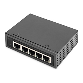 DIGITUS - Netzwerk-/Stromextender - 1GbE - 10Base-T, 100Base-TX, 1000Base-T - 5 Anschlüsse - bis zu 100 m