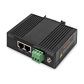 DIGITUS - Power Injector (DIN-Schienenmontage möglich) - Gigabit Ethernet, Industriell - DC 45-56 V - 85 Watt - Ausgangsanschlüsse: 1