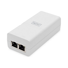 DIGITUS - Power Injector - Gigabit, aktiv, IEEE 802.3af, Midspan - Wechselstrom 100-240 V - 30 Watt - Ausgangsanschlüsse: 2