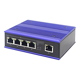 DIGITUS Professional DN-650105 Industrial - Switch - unmanaged - 5 x 10/100 - an DIN-Schiene montierbar - Gleichstrom