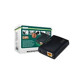 DIGITUS Serveur réseau multifonctionUSB 2.0 à 1 port - Noir - Activité - Liaison - Énergie - USB - Taïwan - Ethernet LAN - 10,100 Mbit/s - FTP - SMB - CIFS