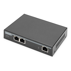 DIGITUS - Switch - 2 x 10/100/1000 (4PPoE) + 1 x 10/100/1000 (PoE+-Eingang) - Desktop - 4PPoE / PoE+ / PoE (60 W)