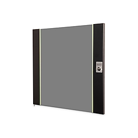 DIGITUS Unique Series - Vorderklappe - Glas - Rack montierbar - Schwarz, RAL 9005 - 12U - 48.3 cm (19")