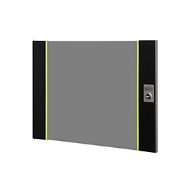 DIGITUS Unique Series - Vorderklappe - Glas - Rack montierbar - Schwarz, RAL 9005 - 9U - 48.3 cm (19")
