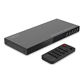 DIGITUS - Video/Audio-Schalter - Multi-Viewer, 4K/30Hz - 4 x 2 - Desktop
