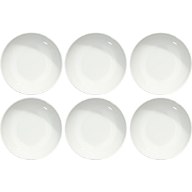 Dinerbord Solea diep, Ø 205 mm, effen, wit, Porselein, 6 st.