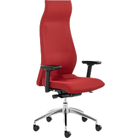 Directiestoel ENERGY, met armleuningen, synchroonmechanisme, CLIMATEX®-bekleding, rood