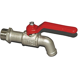 Discharge ball valve 3/4" brass nickel-plated