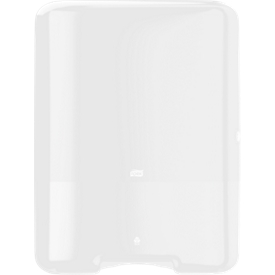 Dispensador de toallas Tork® 553000, grande, para toallas plegadas en zigzag y en capas, dispensador de una sola hoja, blanco