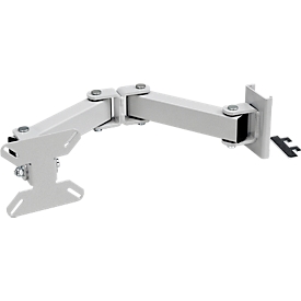 Display mount Treston TDB, for TED workbench, for displays with VESA 75/100, adjustable, up to 7 kg, ESD, light gray