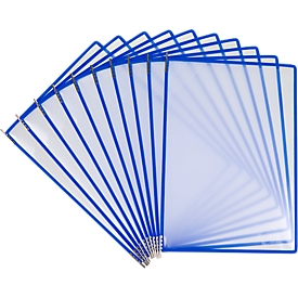 Displaypaneel Tarifold Easy Load Pro, DIN A4, 10 st., hoekslot, metalen draaipunt, blauw, DIN A4, 10 st.