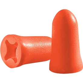 Disposable earplugs Uvex com4-fit, PU foam, size S, SLC80 33 dB, EN 352-2, light orange, 200 pairs