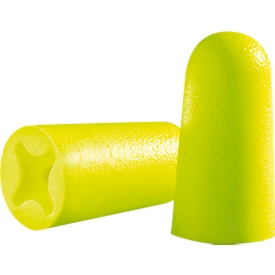 Disposable earplugs Uvex x-fit, PU foam, size M, SLC80 37 dB, EN 352-2, lime green, 200 pairs