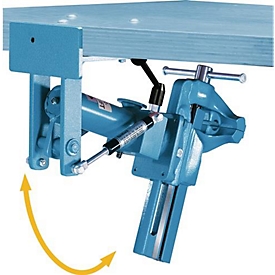 Dispositif de rabattement et de réglage en hauteur pour mâchoires de 140 mm de large