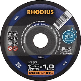 Disque à tronçonner XT67 D125x1mm, STA, alésage 22,23mm RHODIUS