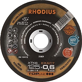Disque à tronçonner XTK6 EXACT D125x0,6mm, INOX, alésage 22,23mm RHODIUS