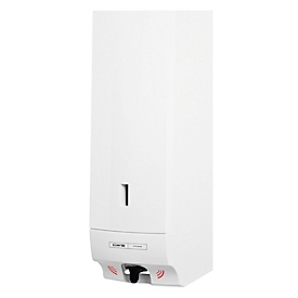 Distributeur de mousse de savon Clear+ by CWS ParadiseLine Foam Non-Touch, montage mural, jusqu'à 0,5 l, fonction d'arrêt automatique, réservoir de réserve, plastique ABS, blanc