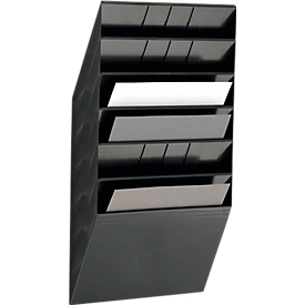 Distributeur de prospectus Flexiboxx 6 DURABLE, 6 distributeurs, A4, paysage, noir