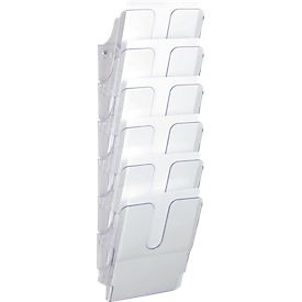 Distributeur de prospectus Flexiplus DURABLE - 6 compartiments A4 - portrait - transparent