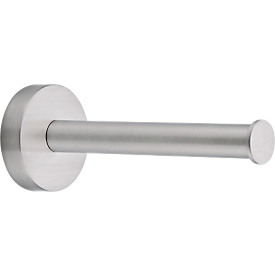 Distributeur de rouleaux de papier toilette tesa Moon, fixation sans perçage, avec solution adhésive, amovible, chromé